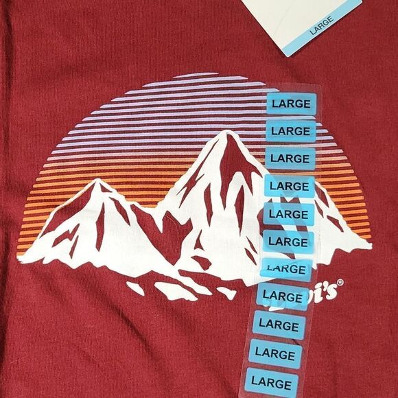 🔹️NWT Levi's Maroon Mountain Screen Print Tshirt Men's XLarge - Picture 3 of 6